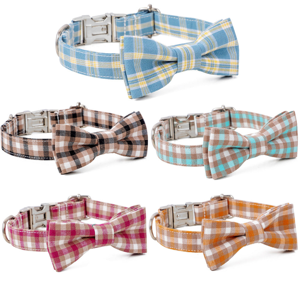 Cute Plaid Collar Pet Gift for Dogs