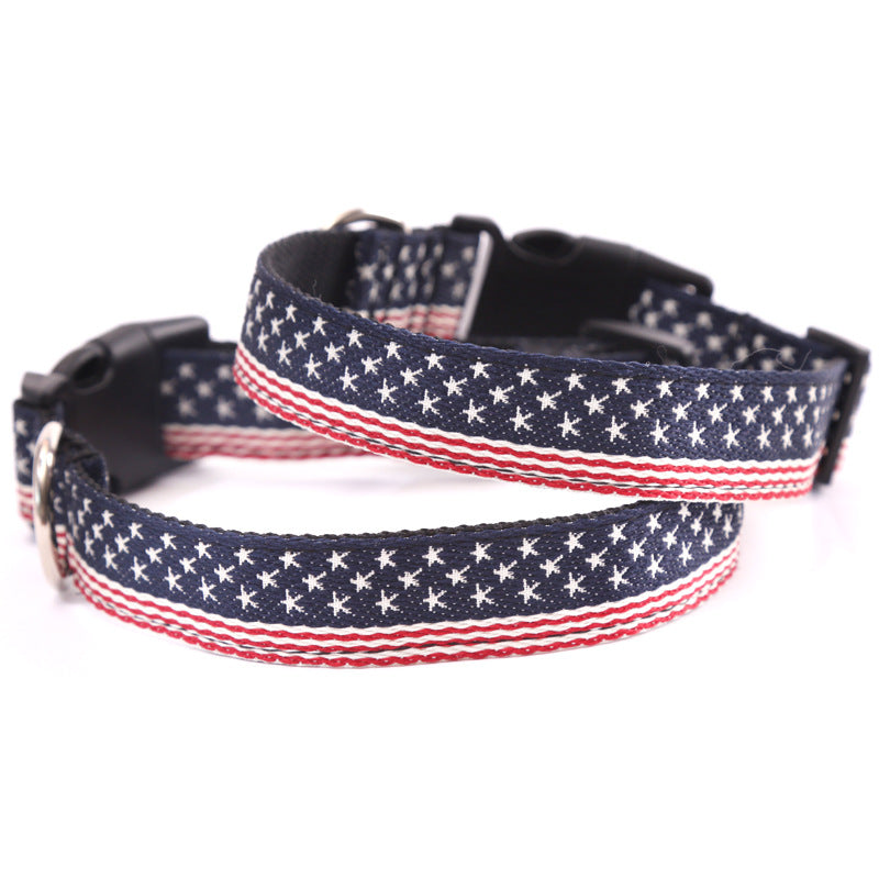 American Flag Dog Collar with Bell