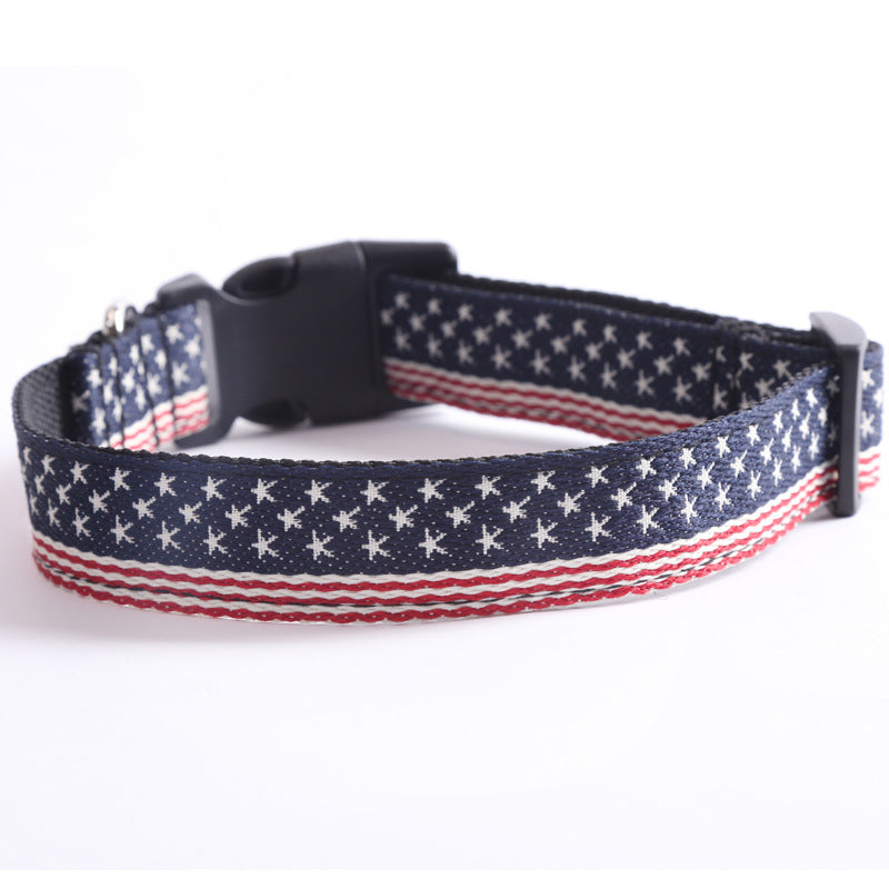 American Flag Dog Collar with Bell