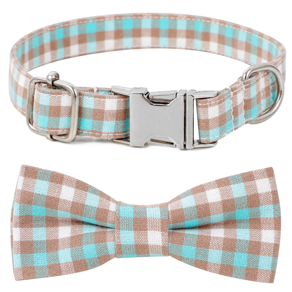 Cute Plaid Collar Pet Gift for Dogs